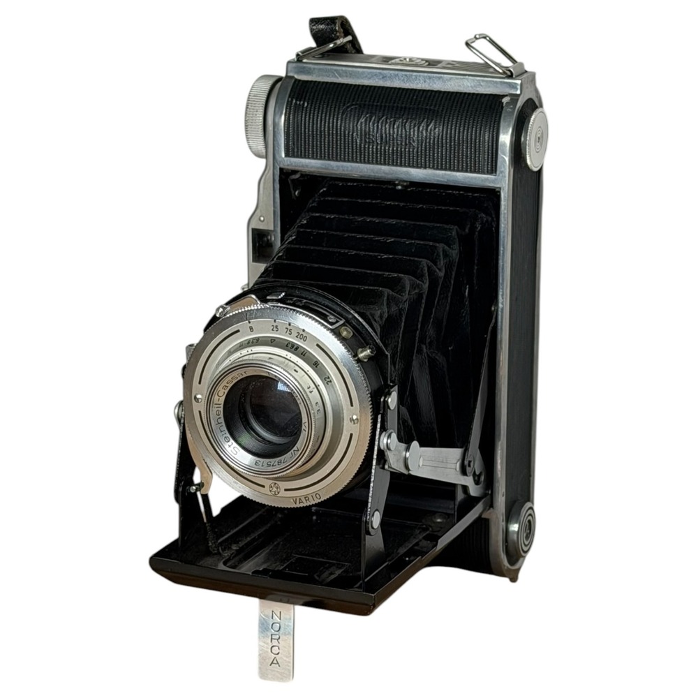 Braun Norca Super Folding Camera Steinheil-Cassar 105mm f6.3 Vario Lens Germany - Picture 11 of 16
